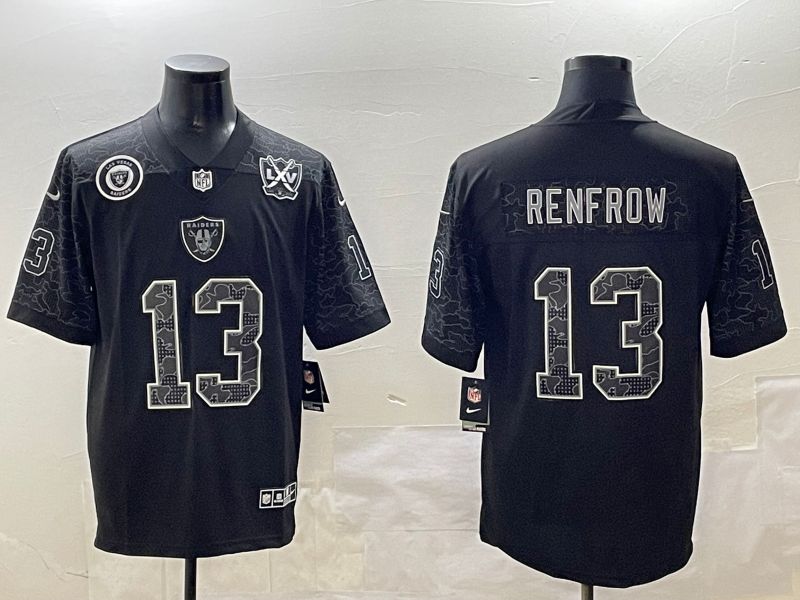 Men Oakland Raiders #13 Renfrow 2025 Nike Black RFLCTV Limited NFL Jersey style 1